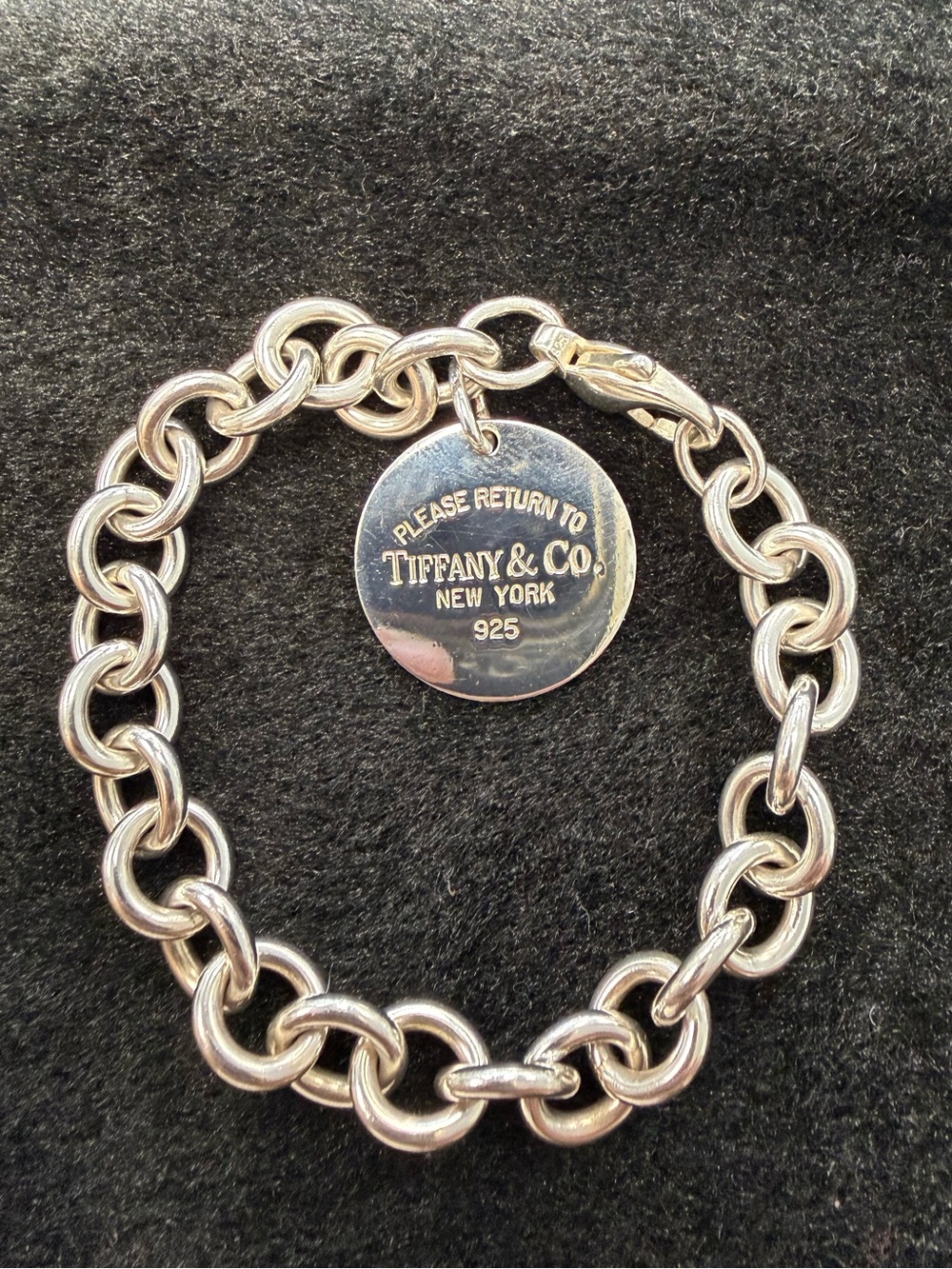 Authentic Tiffany & Co. Circle "Return to Tiffany" Sterling Silver Bracelet